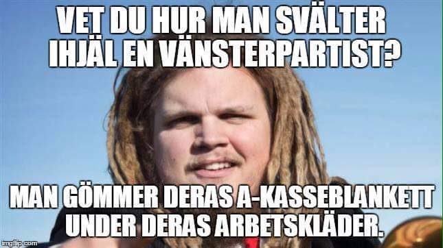 Så svälter du ihjäl en vänsterpartist - politisk humor. 